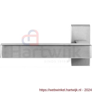 GPF Bouwbeslag RVS 1302.09-01L Zakimet deurkruk gatdeel op rechthoekige rozet 70x32x10 mm linkswijzend RVS mat geborsteld - H21010026 - afbeelding 1