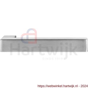 GPF Bouwbeslag RVS 1302.09KL/R Zaki+ raamkruk gatdeel zonder rozet korte nek links-rechtswijzend RVS mat geborsteld - H21010532 - afbeelding 1