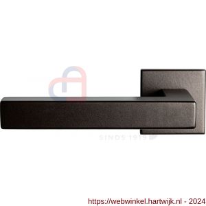 GPF Bouwbeslag Anastasius 1302.A1-02 L Zaki+ deurkruk op vierkante rozet 50x50x8 mm linkswijzend Dark blend - H21010030 - afbeelding 1