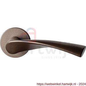 GPF Bouwbeslag Anastasius 1340.A2-00 Kino deurkruk op ronde rozet 50x8 mm Bronze blend - H21010620 - afbeelding 1