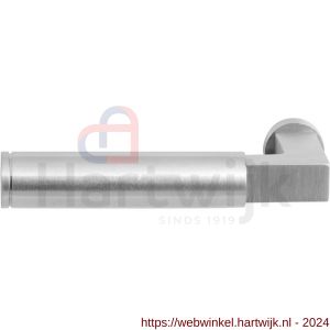 GPF Bouwbeslag RVS 2082L/R Kuri satin deurkruk gatdeel links-rechtswijzend RVS mat geborsteld - H21002650 - afbeelding 1