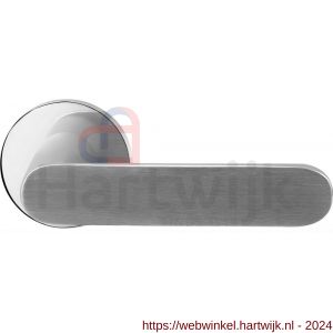 GPF Bouwbeslag RVS 2095.49/09-00 Knipo deurkruk op ronde rozet 50x8 mm RVS gepolijst-RVS mat geborsteld - H21013860 - afbeelding 1