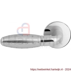 GPF Bouwbeslag RVS 3000.49/09-00L/R Knipo deurkruk gatdeel op ronde rozet 50x8 mm links-rechtswijzend RVS gepolijst-RVS mat geborsteld 50x8 mm links-rechtswijzend - H21013865 - afbeelding 1
