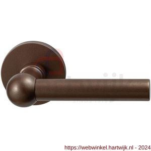 GPF Bouwbeslag Anastasius 3040.A2-00 Hipi deurkruk gatdeel op ronde rozet 50x8 mm links-rechtswijzend Bronze blend - H21013897 - afbeelding 1