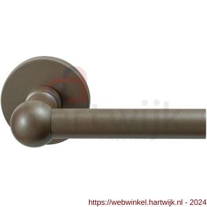 GPF Bouwbeslag Anastasius 3040.A3-00 Hipi deurkruk gatdeel op ronde rozet 50x8 mm links-rechtswijzend Mocca blend Mocca blend - H21013899 - afbeelding 1