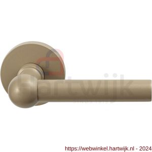 GPF Bouwbeslag Anastasius 3040.A4-00 Hipi deurkruk gatdeel op ronde rozet 50x8 mm links-rechtswijzend Champagne blend - H21013901 - afbeelding 1