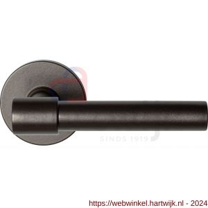 GPF Bouwbeslag Anastasius 3041.A1-05 R Hipi Deux deurkruk 103 mm op ronde rozet 50x6 mm rechtswijzend Dark blend - H21010095 - afbeelding 1