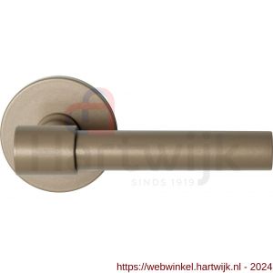 GPF Bouwbeslag Anastasius 3041.A4 Hipi Deux deurkruk 103 mm op ronde rozet 50x6 mm Champagne blend - H21010631 - afbeelding 1