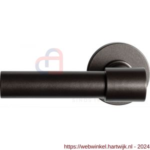 GPF Bouwbeslag Anastasius 3042.A1-00 L/R Hipi Deux+ deurkruk gatdeel 105,5 mm op ronde rozet 50x8 mm links-rechtswijzend Dark blend - H21010105 - afbeelding 1