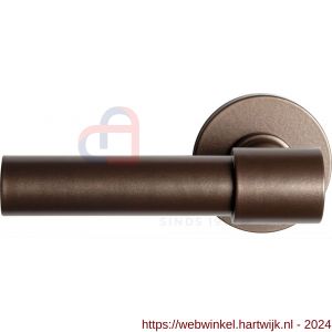 GPF Bouwbeslag Anastasius 3042.A2-00 L/R Hipi Deux+ deurkruk gatdeel 105,5 mm op ronde rozet 50x8 mm links-rechtswijzend Bronze blend - H21010106 - afbeelding 1