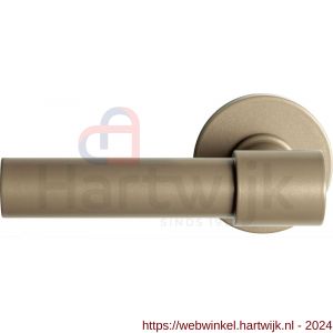 GPF Bouwbeslag Anastasius 3042.A4-00 L/R Hipi Deux+ deurkruk gatdeel 105,5 mm op ronde rozet 50x8 mm links-rechtswijzend Champagne blend - H21010108 - afbeelding 1