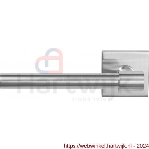GPF Bouwbeslag RVS 3051.09-02L Hipi Deux deurkruk gatdeel op vierkante rozet 50x50x8 mm linkswijzend RVS mat geborsteld - H21010134 - afbeelding 1