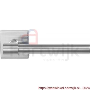 GPF Bouwbeslag RVS 3051.09-02R Hipi Deux deurkruk gatdeel op vierkante rozet 50x50x8 mm rechtswijzend RVS mat geborsteld - H21010135 - afbeelding 1