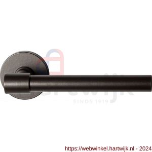 GPF Bouwbeslag Anastasius 3051.A1-05 R Hipi Deux deurkruk gatdeel 139 mm op ronde rozet 50x6 mm rechtswijzend Dark blend - H21010139 - afbeelding 1