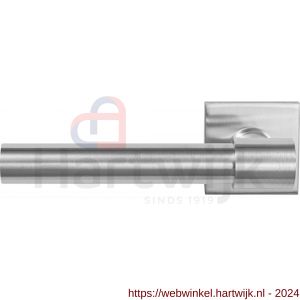 GPF Bouwbeslag RVS 3052.09-00L/R Hipi Deux+ deurkruk gatdeel op ronde rozet 50x8 mm links-rechtswijzend RVS mat geborsteld - H21010146 - afbeelding 1