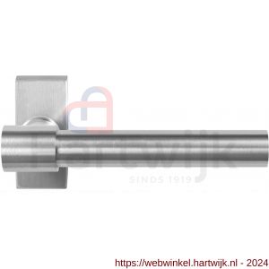GPF Bouwbeslag RVS 3052.09-01R Hipi Deux+ deurkruk gatdeel op rechthoekige rozet 70x32x10 mm rechtswijzend RVS mat geborsteld - H21010148 - afbeelding 1