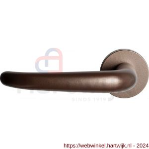 GPF Bouwbeslag Anastasius 3085.A2-00 L/R Tino deurkruk op ronde rozet 50x8 mm links-rechtswijzend Bronze blend - H21010159 - afbeelding 1