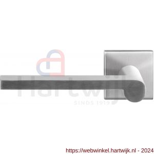 GPF Bouwbeslag RVS 3105.09-02L Tinga deurkruk gatdeel op vierkante rozet 50x50x8 mm linkswijzend RVS mat geborsteld - H21010165 - afbeelding 1