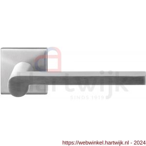 GPF Bouwbeslag RVS 3105.09-02R Tinga deurkruk gatdeel op vierkante rozet 50x50x8 mm rechtswijzend RVS mat geborsteld - H21010166 - afbeelding 1