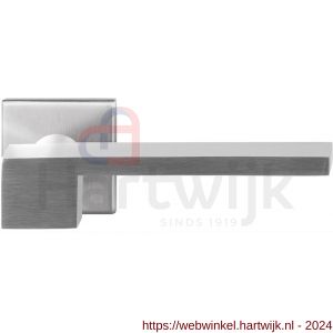 GPF Bouwbeslag RVS 3110.09-02R Rapa deurkruk gatdeel op vierkante rozet 50x50x8 mm rechtswijzend RVS mat geborsteld - H21010168 - afbeelding 1
