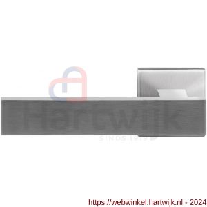 GPF Bouwbeslag RVS 3115.09-02L Hinu deurkruk gatdeel op vierkante rozet 50x50x8 mm linkswijzend RVS mat geborsteld - H21010169 - afbeelding 1