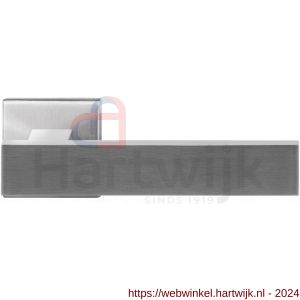 GPF Bouwbeslag RVS 3115.09-02R Hinu deurkruk gatdeel op vierkante rozet 50x50x8 mm rechtswijzend RVS mat geborsteld - H21010170 - afbeelding 1