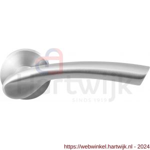 GPF Bouwbeslag RVS 3125.09-00 Tango deurkruk op ronde rozet 50x8 mm RVS mat geborsteld - H21009286 - afbeelding 1