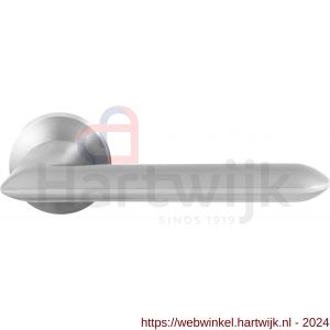 GPF Bouwbeslag RVS 3150.09-00 Wini deurkruk op ronde rozet 50x8 mm RVS mat geborsteld - H21009292 - afbeelding 1