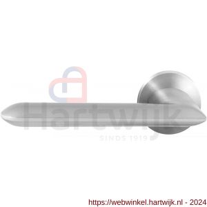 GPF Bouwbeslag RVS 3150.09-00L Wini deurkruk gatdeel op ronde rozet 50x8 mm linkswijzend RVS mat geborsteld - H21010183 - afbeelding 1