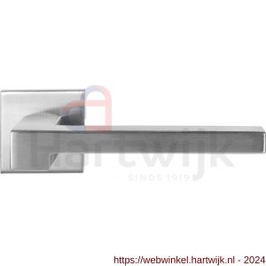 GPF Bouwbeslag RVS 3160.09-02R Raa deurkruk gatdeel op vierkante rozet 50x50x8 mm rechtswijzend RVS mat geborsteld - H21010189 - afbeelding 1