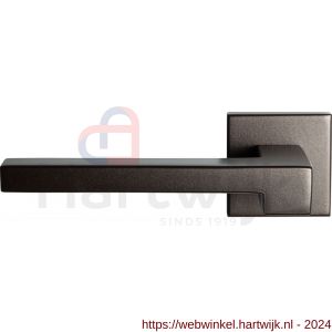 GPF Bouwbeslag Anastasius 3160.A1-02L Raa deurkruk gatdeel op vierkante rozet 50x50x8 mm linkswijzend Dark blend - H21010190 - afbeelding 1