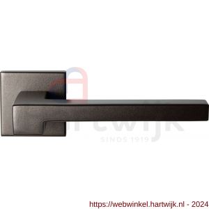 GPF Bouwbeslag Anastasius 3160.A1-02R Raa deurkruk gatdeel op vierkante rozet 50x50x8 mm rechtswijzend Dark blend - H21010191 - afbeelding 1