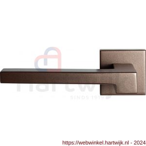 GPF Bouwbeslag Anastasius 3160.A2-02L Raa deurkruk gatdeel op vierkante rozet 50x50x8 mm linkswijzend Bronze blend - H21010192 - afbeelding 1