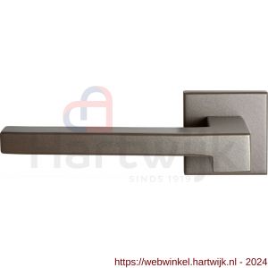 GPF Bouwbeslag Anastasius 3160.A3-02L Raa deurkruk gatdeel op vierkante rozet 50x50x8 mm linkswijzend Mocca blend - H21010194 - afbeelding 1