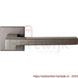 GPF Bouwbeslag Anastasius 3160.A3-02R Raa deurkruk gatdeel op vierkante rozet 50x50x8 mm rechtswijzend Mocca blend - H21010195 - afbeelding 1