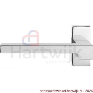 GPF Bouwbeslag RVS 3162.49-01L Raa deurkruk gatdeel op rechthoekige rozet 70x32x10 mm linkswijzend RVS gepolijst - H21013930 - afbeelding 1