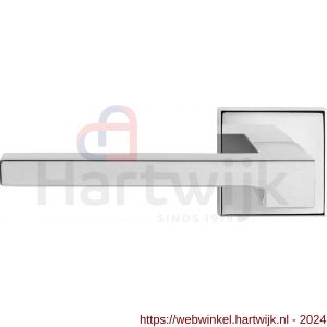GPF Bouwbeslag RVS 3162.49-02L Raa deurkruk gatdeel op vierkante rozet 50x50x8 mm linkswijzend RVS gepolijst - H21013931 - afbeelding 1