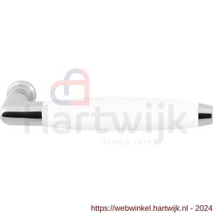 GPF Bouwbeslag RVS 4026 XL Ika XL deurkruk haaks met trapezium eindknop RVS gepolijst-wit - H21008243 - afbeelding 1
