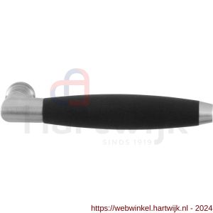GPF Bouwbeslag RVS 4052 XL Ika XL deurkruk haaks met trapezium eindknop RVS mat geborsteld-zwart - H21005768 - afbeelding 1
