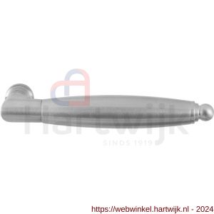 GPF Bouwbeslag RVS 4146 XL Ika XL deurkruk haaks met ronde eindknop RVS mat geborsteld - H21002576 - afbeelding 1