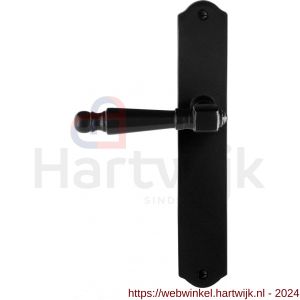 GPF Bouwbeslag Smeedijzer 6210.60L/R blind Mela deurkruk op schild 238x41x4 mm blind links-rechtswijzend smeedijzer zwart - H21010379 - afbeelding 1