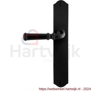 GPF Bouwbeslag Smeedijzer 6220.60L/R blind Meri deurkruk op schild 238x41x4 mm blind links-rechtswijzend smeedijzer zwart - H21010393 - afbeelding 1