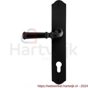 GPF Bouwbeslag Smeedijzer 6220.60L/R PC85 Meri deurkruk op schild 238x41x4 mm PC 85 mm links-rechtswijzend smeedijzer zwart - H21010396 - afbeelding 1