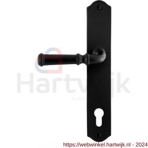 GPF Bouwbeslag Smeedijzer 6220.60L/R PC92 Meri deurkruk op schild 238x41x4 mm PC 92 mm links-rechtswijzend smeedijzer zwart - H21010397 - afbeelding 1