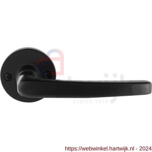 GPF Bouwbeslag Smeedijzer 6230.60-00 Eno deurkruk op ronde rozet 53x5 mm smeedijzer zwart - H21009013 - afbeelding 1