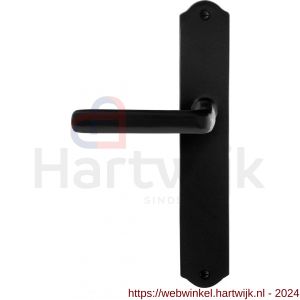 GPF Bouwbeslag Smeedijzer 6235.60L/R blind Ilo deurkruk op schild 238x41x4 mm blind links-rechtswijzend smeedijzer zwart - H21010414 - afbeelding 1