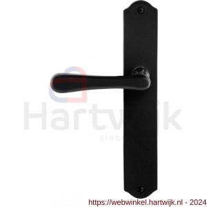 GPF Bouwbeslag Smeedijzer 6240.60L/R blind Paju deurkruk op schild 238x41x4 mm blind links-rechtswijzend smeedijzer zwart - H21010421 - afbeelding 1