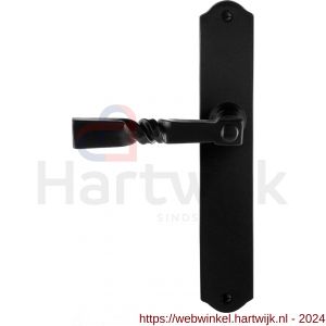 GPF Bouwbeslag Smeedijzer 6245.60L/R blind Nokka deurkruk op schild 238x41x4 mm blind links-rechtswijzend smeedijzer zwart - H21010429 - afbeelding 1