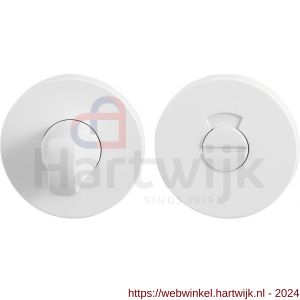 GPF Bouwbeslag Entree 6903VW toiletgarnituur rond 53x6 mm stift 8 mm met rood-wit indicator wit egaal - H21011405 - afbeelding 1