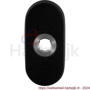 GPF Bouwbeslag ZwartWit 8100.04R rozet ovaal 70x32x10 mm rechtswijzend zwart - H21008108 - afbeelding 1